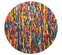Colored Building Blocks 1000 Pezzi Jigsaw Puzzle Giochi Educativi Relief Dello Stress Puzzle Rotondo Bellissima Decorazione Puzzle Per Regali Di Viaggio, Presente 1000pcs (67.5x67.5cm)