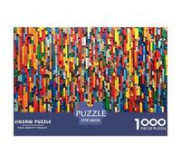 Colored Building Blocks Puzzle Intrattenimento Creativo 1000 Elementi Giochi Abstract Style Puzzle Relax Decorazione Perfetta Sfide Divertenti Per Adulti 38x26cm/1000pcs
