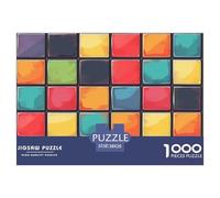 Colored Building Blocks Puzzle Intrattenimento Creativo 1000 Pezzi Cubes Puzzle Di Cartone Decorazione Perfetta Classici Giochi Per Uomini E Donne 38x26cm/1000pcs
