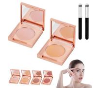 Colored Clay CC Undereye Corrector with Brush, 2025 New Magic Under Eye Corrector, Eye Concealer Undereye Color for Dark Circles (2PCS-01+02)