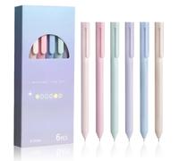 Colored Gel Pens, 6-Piece Retro Color Ink Set, Smooth Fine Tip Stationery, Fade-Resistant Water-Based Writing Tools, Drawing Journaling Study Note-Taking Office School Travel College Daily Use