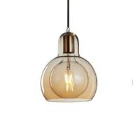 Colored Glass Chandelier Lampshade, American Retro Style Ceiling Fixture, E27 Base Single Head Hanging Pendant Lamp, Study, Dining Meeting Room Light (Color: C)(B)