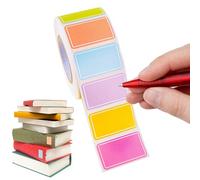 Colored Labels Stickers - 500 Pieces Rectangle Moving, Adhesive Solid Color Name Tags, Removable for Boxes, Storage and Packing Organization, Durable Color-Coded Labeling System with Simple Peel Off