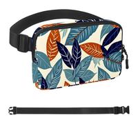 Colored Leaves-1579 - Marsupio a tracolla per uomo e donna, borsa da cintura per viaggi, casual, passeggiate, corsa, escursionismo, ciclismo, multicolore, 4 x 23 x 15 cm, Multicolore,