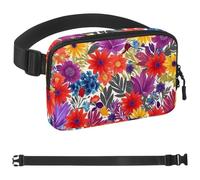 Colored Leaves-458 - Marsupio da uomo e donna, marsupio con tracolla regolabile, alla moda, borsa a tracolla ovunque, per viaggi all'aperto, corsa, escursionismo, multicolore, 4 x 23 x 15 cm,