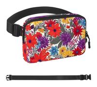 Colored Leaves-462 - Marsupio unisex alla moda, borsa a tracolla sportiva sottile, alla moda, per jogging, escursionismo, escursionismo, donna, uomo, multicolore, 4 x 23 x 15 cm, Multicolore,