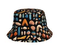 Colored Objects - Cappello da sole pieghevole a tesa larga, unisex, protezione UV per pesca, spiaggia e giardino, cappello traspirante da viaggio, nero