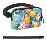 Colored Pineapple-808 - Marsupio a tracolla per uomo e donna, borsa da cintura per viaggi, casual, passeggiate, corsa, escursionismo, ciclismo, multicolore, 4 x 23 x 15 cm, Multicolore,