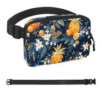 Colored Pineapple-829 - Marsupio a tracolla per uomo e donna, marsupio per viaggi, casual, passeggiate, corsa, escursionismo, ciclismo, multicolore, 4 x 23 x 15 cm, Multicolore,