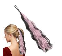 Colored Ponytail Extension Natural Wrap Ponytail with Elastic Tie Long Synthetic Braid Wig Fake Hair Accessories for Party, Cosplay, Costume, and Fashionable Hair Styling