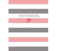 Colored ribbons: Colorful stripes composition lined notebook: Colorful stripes with white background, seamless patterns, vector clipart, size 8.5 x 11 inches, 120 pages