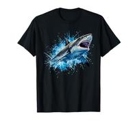 Colored Shark Tiger Open Jaw Maglietta