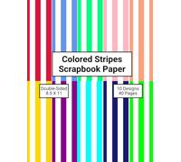 Colored Stripes Scrapbook Paper: Decorative Checkerboard Craft Paper, ideal for Scrapbooking, Collage, Mixed-Media, Junk Journals, Card Making, Decoupage, Origami, Wrapping