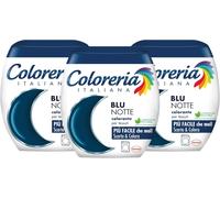 Coloreria Italiana Blu Notte 3x350g Colorante per Tessuti e Vestiti Lavatrice