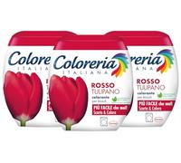 Coloreria Italiana Grey Colorante Vestiti in Lavatrice, Rosso Tulipano, 3 Pezzi