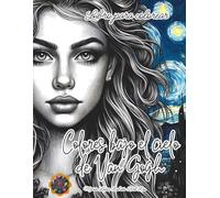 Colores bajo el cielo de Van Gogh: Libro para colorear