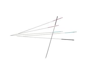 ColorEyes Beading Needles Assortment 6/pkg-Black #10, Blue #11, Red #12