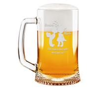 Colorfamily Boccale Birra 50 cl PERSONALIZZABILE CON NOME con incisione Dai, tanto l'hai capito che ti amo, no? idea regalo San Valentino Natale Compleanno anniversario