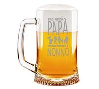 Colorfamily Boccale Birra Papà 50 cl Solo i migliori papà vengono promossi a nonno Idea regalo