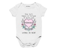 Colorfamily Body da Neonato Mamma - Non Tutti Hanno la Fortuna di Avere Una Mamma Come la mia! - Body Simpatico e Divertente - Idea Regalo