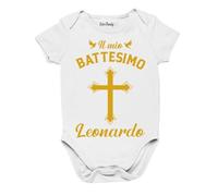 Colorfamily Body Neonato Battesimo Personalizzabile Il Mio con Nome - Bodino per Uso diurno