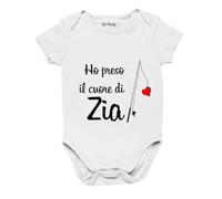 Colorfamily Body Neonato Divertente Ho preso Il Cuore di Zia!- Body Simpatico e Divertente - Idea Regalo