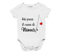 Colorfamily Body neonato Ho preso il cuore di nonna!- body simpatico e divertente - idea regalo