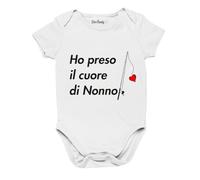 Colorfamily Body neonato Ho preso il cuore di nonno!- body simpatico e divertente - idea regalo