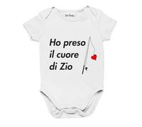 Colorfamily Body neonato Ho preso il cuore di zio!- body simpatico e divertente - idea regalo