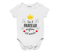 Colorfamily Body neonato Sei il fratello migliore del mondo - body simpatico e divertente - idea regalo