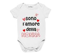 Colorfamily Body Nonna - Sono l' Amore della in Cotone da Neonato - Bodino per Uso diurno
