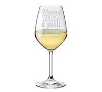 Colorfamily Calice Mamma Personalizzabile Calice da Vino Festa della mamma Regalo Mamma 50 cl A mali estremi, bevi e rimedi