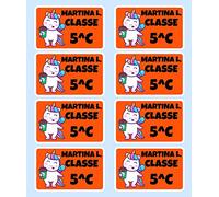 Colorfamily Etichette adesive personalizzate con nome per matite, penne, libri quaderni, scuola, asilo, elementari. Set da 50 pezzi, dimensioni 6 x 3 cm