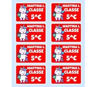 Colorfamily Etichette adesive personalizzate con nome per matite, penne, libri quaderni, scuola, asilo, elementari. Set da 50 pezzi, dimensioni 6 x 3 cm