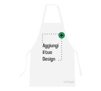 Colorfamily Grembiule da cucina PERSONALIZZATO Personalizza con foto, logo, testo, scritta Idea regalo Taglia Unica Bianco