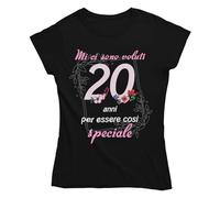 Colorfamily Maglietta Compleanno Donna 20 Anni Mi Ci Sono Voluti 20 Anni per Essere così Speciale Manica Corta Taglia S