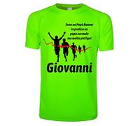 Colorfamily Maglietta Tecnica Sport Manica Corta Personalizzabile Running Runner Sono Un papà Runner Atletica Maratona Corsa