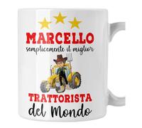 Colorfamily Tazza PERSONALIZZABILE CON NOME Trattorista Mestieri divertenti Questa Tazza appartiene al migliore al mondo Idea Regalo Mug 11oz