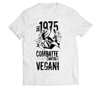 Colorfamily Tshirt dal 1975 combatte Contro i Vegani - Tshirt Divertente UFO Robot