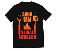 Colorfamily Tshirt Sono Un Serial Griller - Divertente Regalo Barbecue BBQ