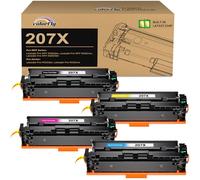 colorfly 207X MFP M283fdw Toner Compatibile per 207X 207A per HP Color Laserjet Pro MFP M283fdw Toner per HP Color Laserjet Pro M255dw M282nw M283fdn M255nw W2210X W2211X W2212X W2213X (4-Pack)