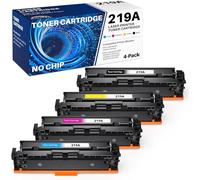 colorfly 219A 219X Toner 4-Pack Compatibile per HP 219A 219X per Color Laserjet Pro MFP 3302FDW 3302SDW 3302FDN 3302FDNG 3302FDWG 3302SDWG 3202DN 3202DW W2190A Nero Ciano Magenta Giallo, senza chip