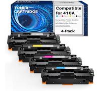 colorfly 410A CF410A Toner compatibile con HP 410X CF 410A CF410X per stampanti HP MFP m477fdw Color Laserjet Pro MFP M477fdw M477fdn M452nw M377dw M452dn M452dw M477dw M47dw (4 Pack Con Chip)
