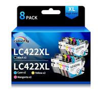 colorfly LC422XL LC-422 XL Cartucce compatibili con Brother LC-422VAL LC422 LC-422XL Cartucce per MFC-J5340DW MFC-J5345DW MFC-J5740DW MFC-J6540DW MFC-J6940DW MFC-J5340DWE MFC-J6540DWE (8 PEZZI)