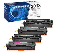colorfly Toner 201X Compatibile con HP 201X 201A CF400X CF400A per HP M277dw M277n M252dw M277 M274n M252n M252 M277c6 CF401X CF402X CF403X CF401A CF402A (Nero, Ciano, Giallo, Magenta,4 pack)