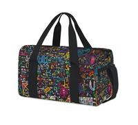 Colorfu, borsone sportivo da tavolo chimico, per chimica, fine settimana, borsa da viaggio, palestra, borsone per bambini, ragazze, ragazzi, donne, uomini