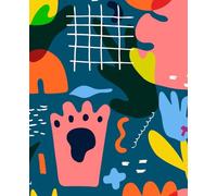 Colorful Abstract Nature Inspired Notebook: Bright Botanical Pattern Journal - Perfect for School, Writing, Drawing and Creative Expression. 110 Lined Pages. Soft Matte Cover
