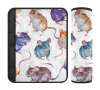 Colorful Agouti Bianco 2 Pack seggiolino auto Strap Pads Protegge il collo e le spalle per la maggior parte delle auto funda para cinturón de carro