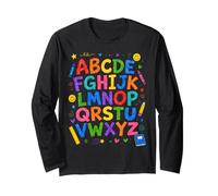 Colorful Alphabet ABC Teacher Classroom Letters Maglia a Manica