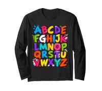 Colorful Alphabet ABC Teacher Classroom Letters Maglia a Manica